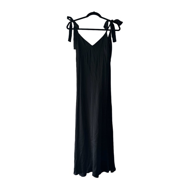 NWOT Reformation Tanya Silk Slip Maxi Dress Black Size XS - Picture 5 of 10